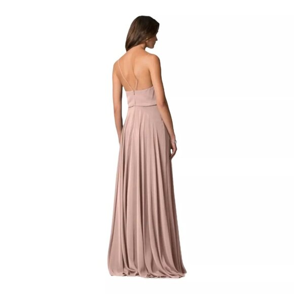 Jenny Yoo Collection Blush Pink Inesse Bridesmaid Maxi Dress Size 10 formal - Picture 2 of 11